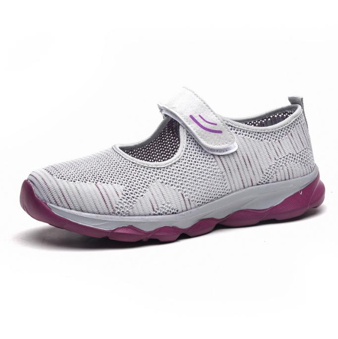 Summer breathable mesh shoes medium walking shoes soft sole comfortable large size