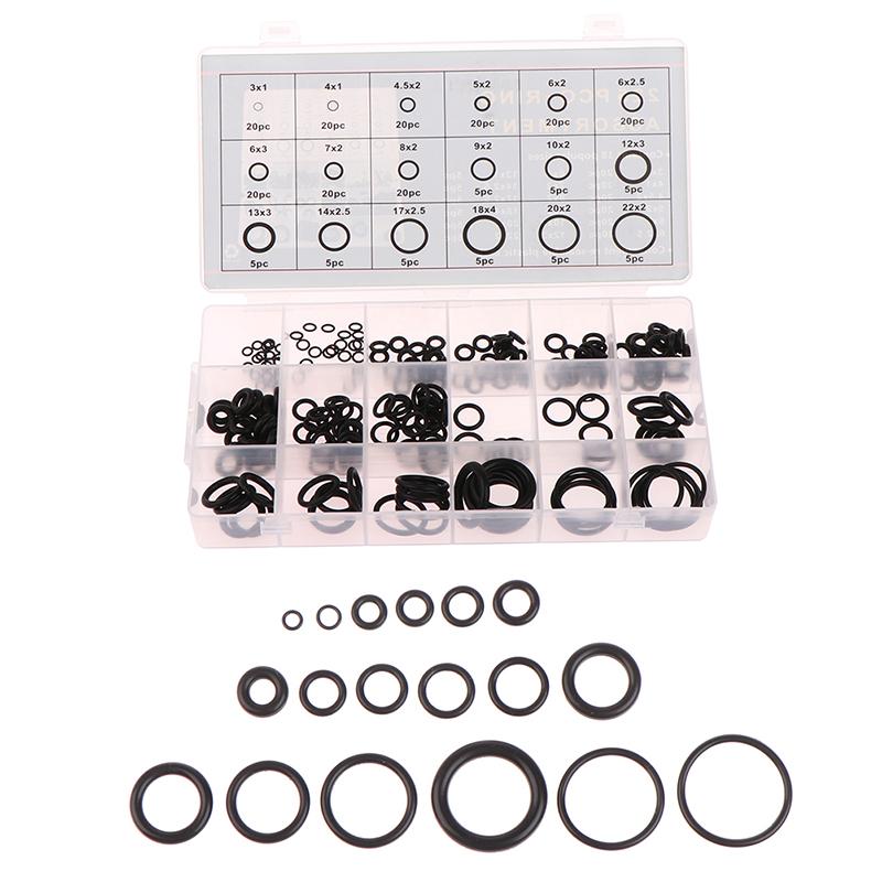 

225Pcs/Box Rubber O Ring Assortment Kits 18 Sizes Sealing Gasket Washers Made Of Nitrile Rubber Nbr O Ring Set