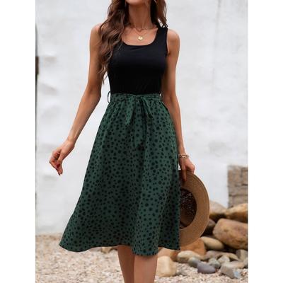 Women's Summer Polka Dot Print Swing Dresses