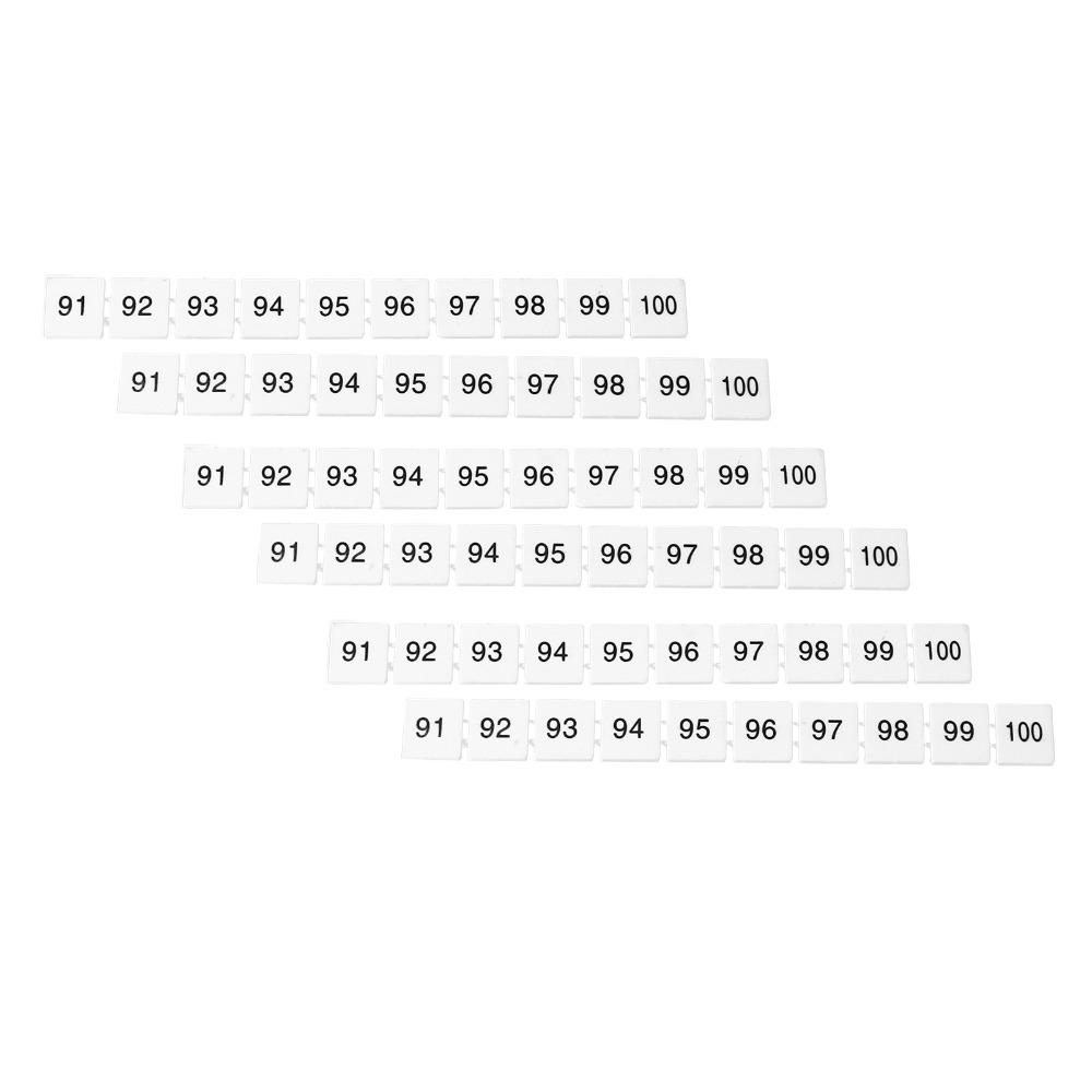 100Pcs ZB10 Series Terminal Block Marking Label Terminal Block Marker  Electrical Maintenance