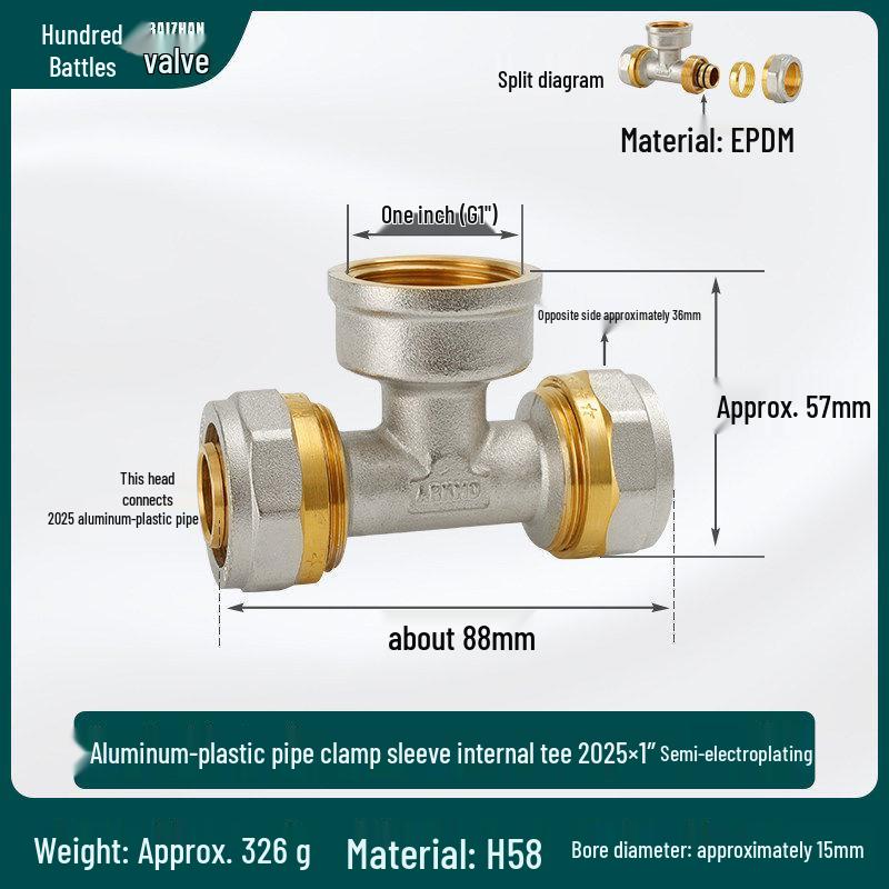 1226 Copper Aluminum-Plastic Pipe Elbow Joint for Solar Heater Water Fittings