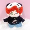 Heart T-shirt, Pants, and Necklace Set for 10cm Doll, Black, Plush Clothes, Kigurumi Accessories, Otaku Activities, Doll Mascot, Kpopdoll Costume