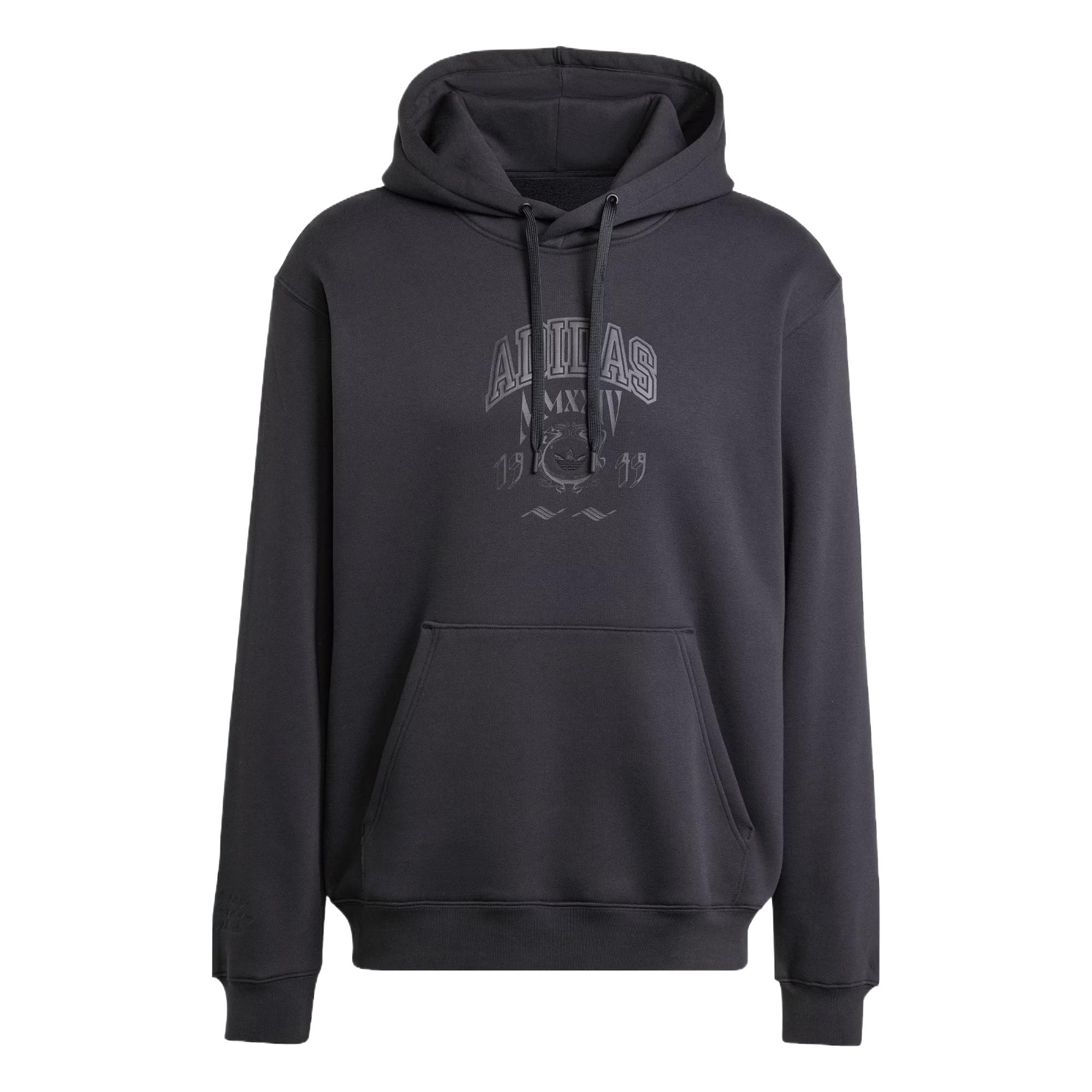 Adidas Originals Solid Color Long Sleeve Hooded Sweatshirt, Men Comfortable Daily Retro Casual Sweatshirt IZ2566 2XL