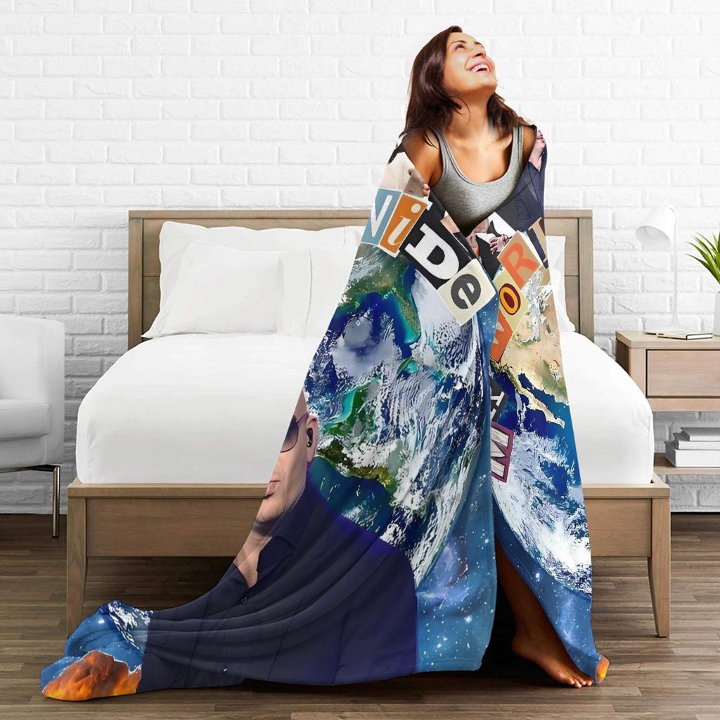 Pitbull Pan. Celosvětové legrační meme deky Teplé měkké plyšové přehozy pro domácí dekoraci Cestování Kancelář Flanelové přehozy na postel Postel