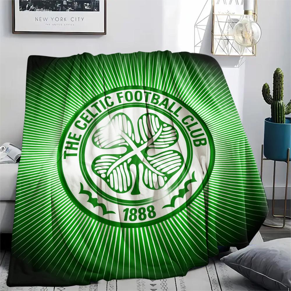 Celtic Football Club Emblem,pattern Flannel Blanket, High Quality Comfortable for All Seasons, Home Decor, Warmth and Comfort, Perfect for Gifts.