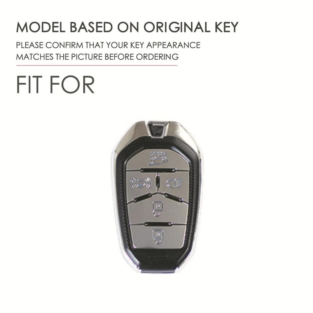 Luxury Leather Car Key Case Cover Fob Protector For Ssang Yong G4 Rexton Accessories Keychain Holder Remote Keyring Shell