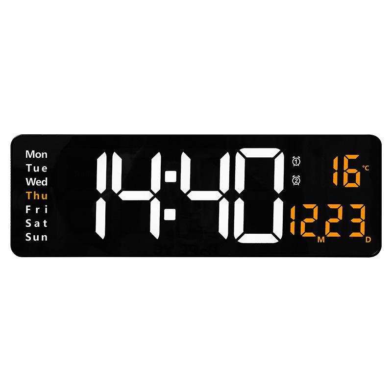 16" Nordic LED Digital Wall Clock with Large Screen Display, Model 6626 - Simple Living Room Décor.
