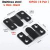 10PCS Stainless Steel Picture Frame Hook Flush Mount Brackets Wall Hanger Sofa Interlock Bracket Joint Bed Corner Hanging Hooks