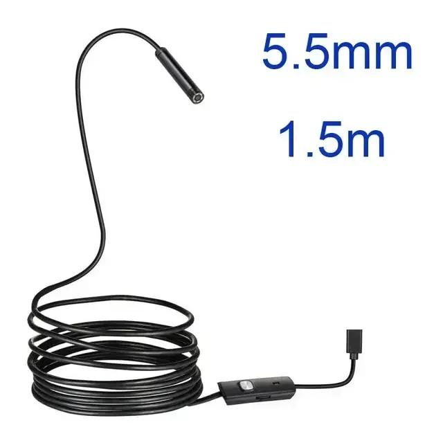 New 8mm 1080P HD USB Endoscope Camera – 8 LED, 1/2/5M Flexible Waterproof Cable, Borescope for Android & PC
