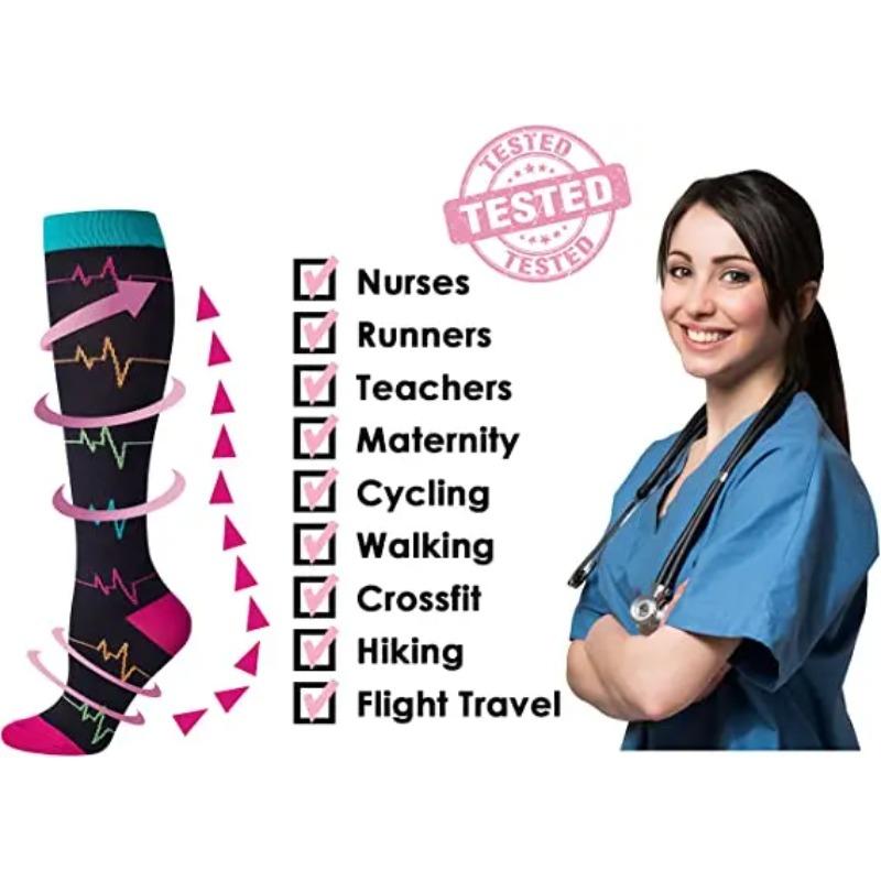 58 Styles Compression Socks Women Medical Nursing Stockings 20-30mmHg Edema Diabetes Varicose Veins Running Compression Socks