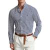 Polo Striped Polo Collar Long Sleeve Shirt Men Shirts Navy-Blue 710929343-001