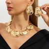 Geometric Gold Silver Color Jewelry Set Zinc Zinc Alloy Irregular Oval Chokers Necklaces  Wedding