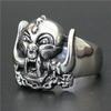2026 Neuer Cooler Motorrad Biker Ring mit Kette Kreuz 316L Edelstahl Herren Damen Mode Helm Männlicher Biker Ring