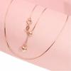 Purple Gold Mori Snake Bone Love Plain Chain, Small Rose Gold Plated Color Gold Set Chain