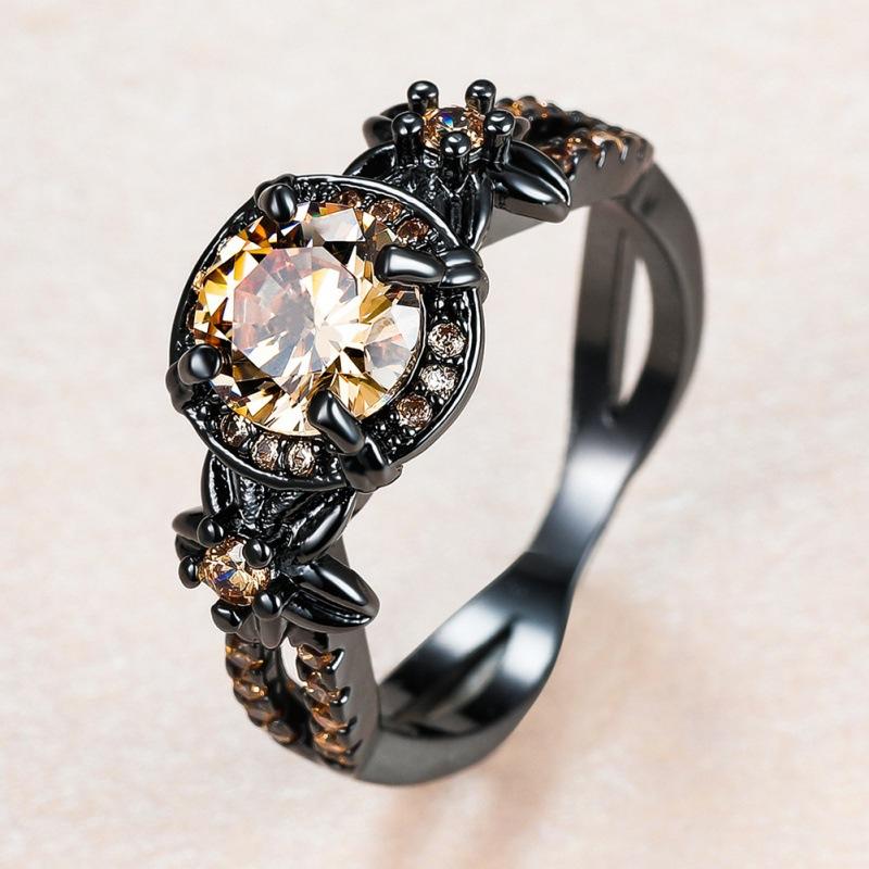 

Dark black gold with diamonds set with diamonds ring ring with opal ring no. 11 шампанського