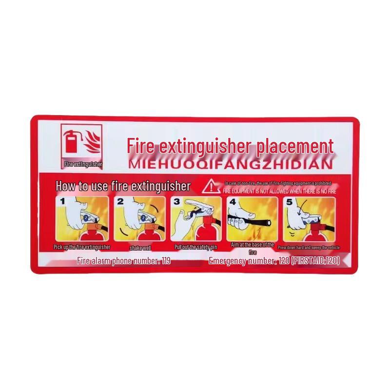 Carbon Dioxide Fire Extinguisher Instruction Sign