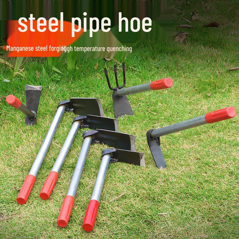 Manganese Steel Dual-Use Hoe: Ideal for Loosening Soil, Planting Vegetables & Flowers, Digging Bamboo Shoots, Steel Handle, Cordyceps Incl.