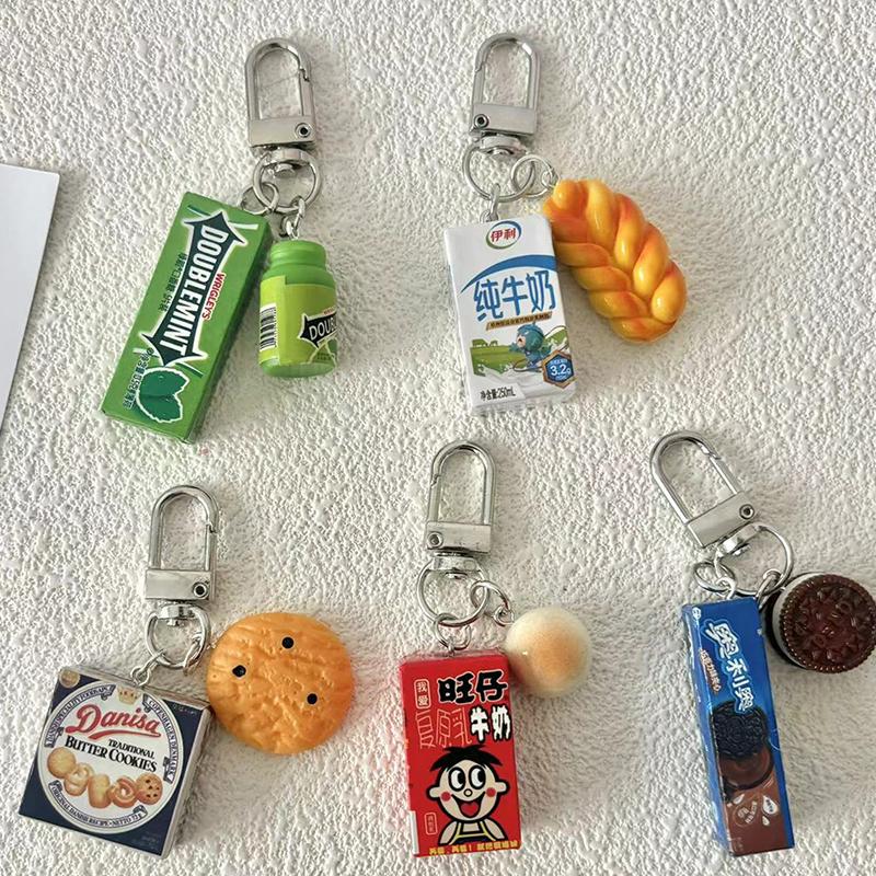 Simulation Food Toy Model Pendant Keyring Personalized Creative Student Children Gifts Keychain Ring Chain