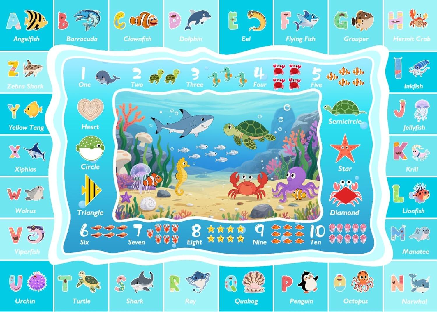 

Children s Educational Interactive Crawling Carpet Letters Number Learning Mat Modern Home Decor Anti-Slip Rugs for Living Room 50x80cm