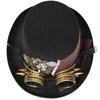 Metal Hat Dinner Hat Steampunk Top Hat Gear Goggles Accessories Gothic Hat Belt Men's Cowboy Hat Rivet Cap Goggles Cowl Rivet Cap