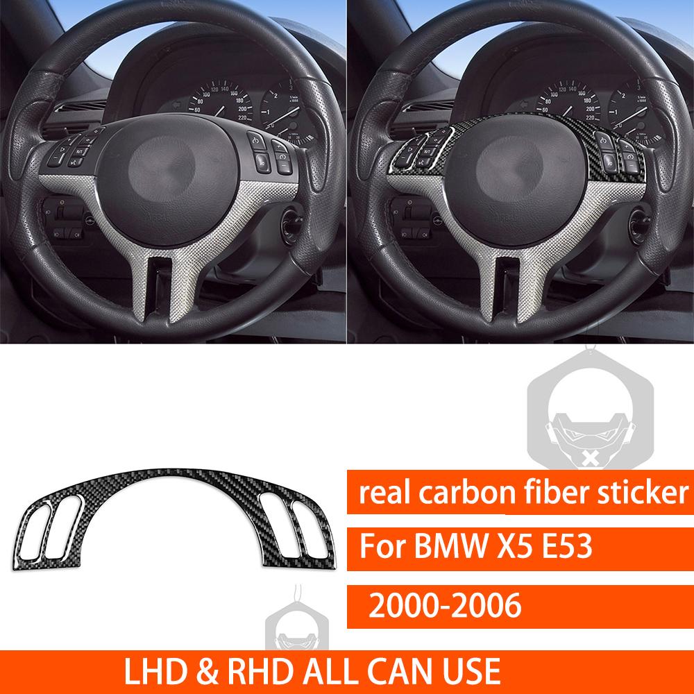 For BMW X5 E53 2000-2006 Center Dashboard Full Set Kit Trim Cover Tuning Real Carbon Fiber Sticker Car Interior Accessories