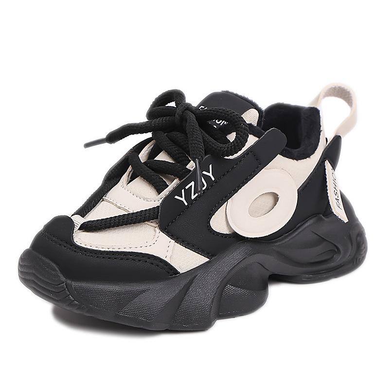 Classmate girls' dad shoes 2025 autumn and winter new two-cotton sports shoes girls' soft-soled thick-soled heightening running shoes