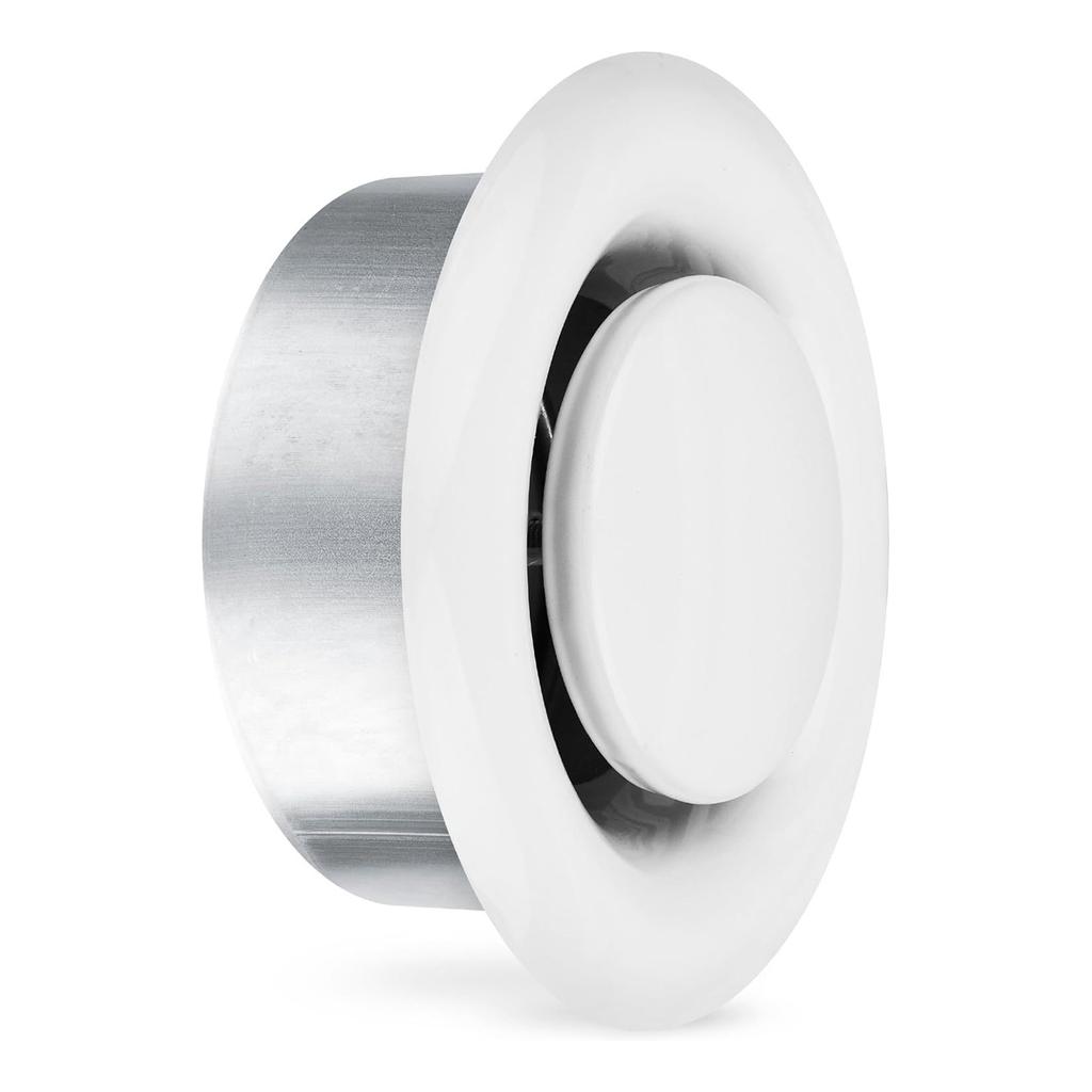 Adjustable Round Ceiling Vent Covers Diffuser Craft of Sturdy Carbon Steel for Home and Office Airflows Controlled