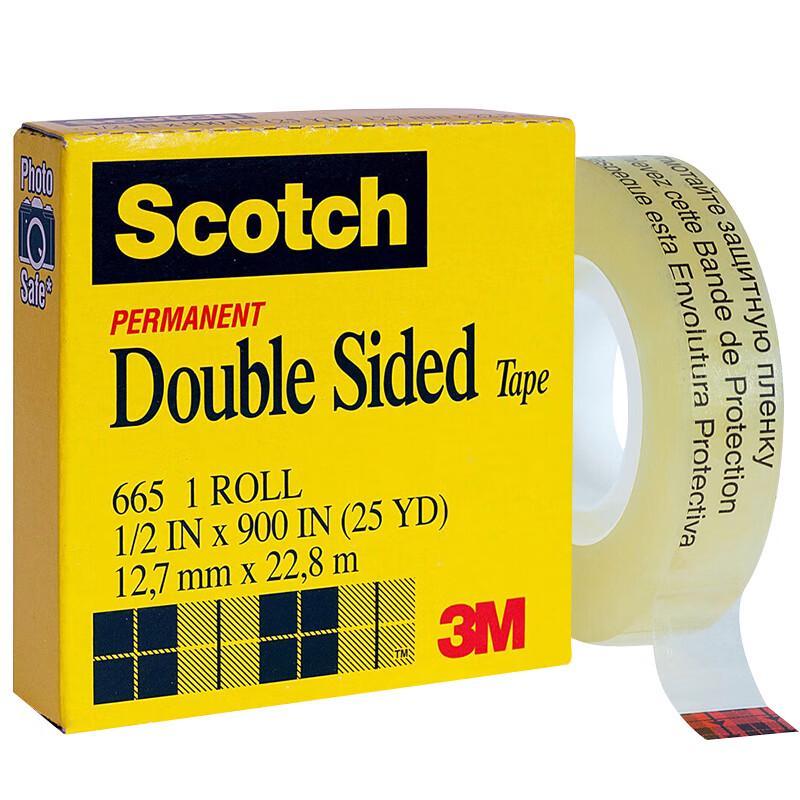 3M Scotch 665 Easy-Tear Transparent Double-Sided Tape