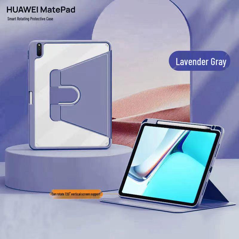 Huawei MatePad 11 Case: Acrylic Protective Shell with Pen Slot & 360° Rotation for Air 11.5S.
