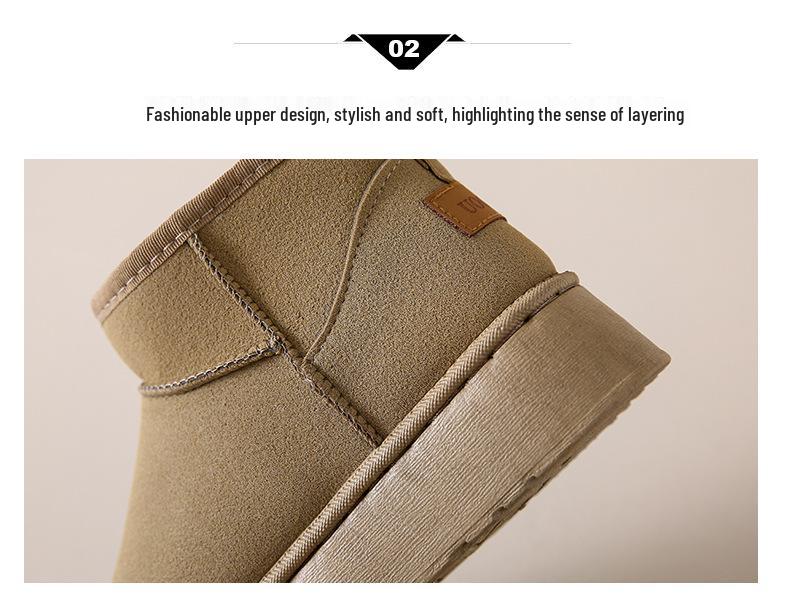 Women's 2023 Fur-Lined Waterproof Snow Boots: Thick Sole & Warm Cotton Design