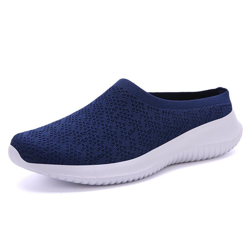 Foreign Trade Large Size 35-42 Women's Shoes Spring Casual Sports Socks Shoes Half Tray Lightweight Breathable Cloth Shoes Soft Sole