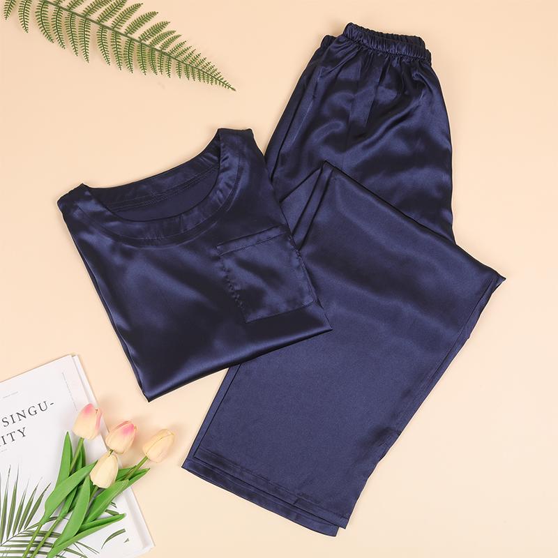 Women Pajama Set Sleepwear Spring Summer Sleepwear Pink Silk Satin Short Sleeve Top Shorts 2 Piece Casual Female Pijama Homewear