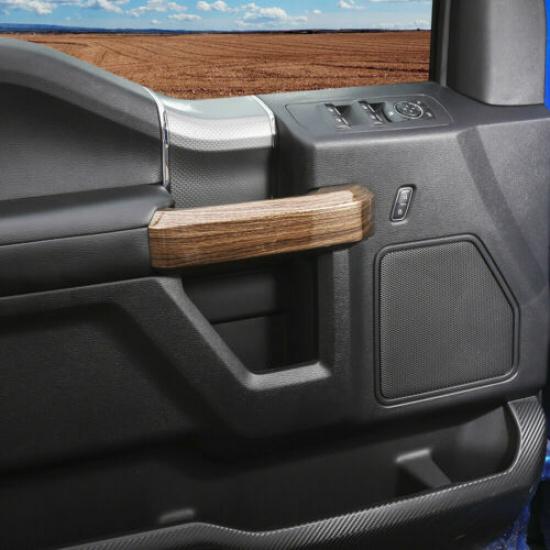 Wood Grain Interior Door Handle Trim Cover ABS for Ford F150 F-150 2015-,4X