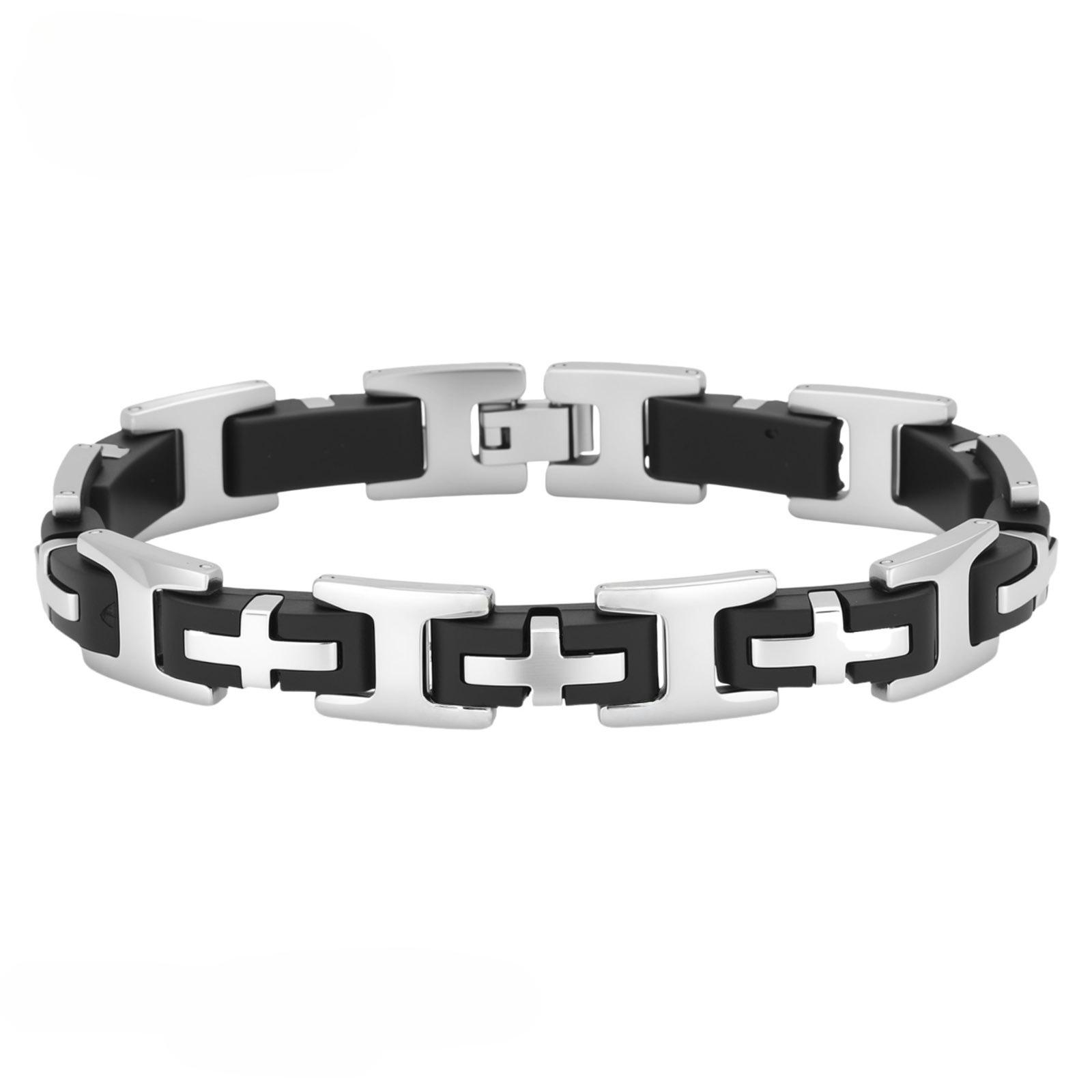 

Модный тренд и индивидуальность 2025 Ювелирные изделия Мужской браслет с крестом Праздничный подарок 12MM+22CM