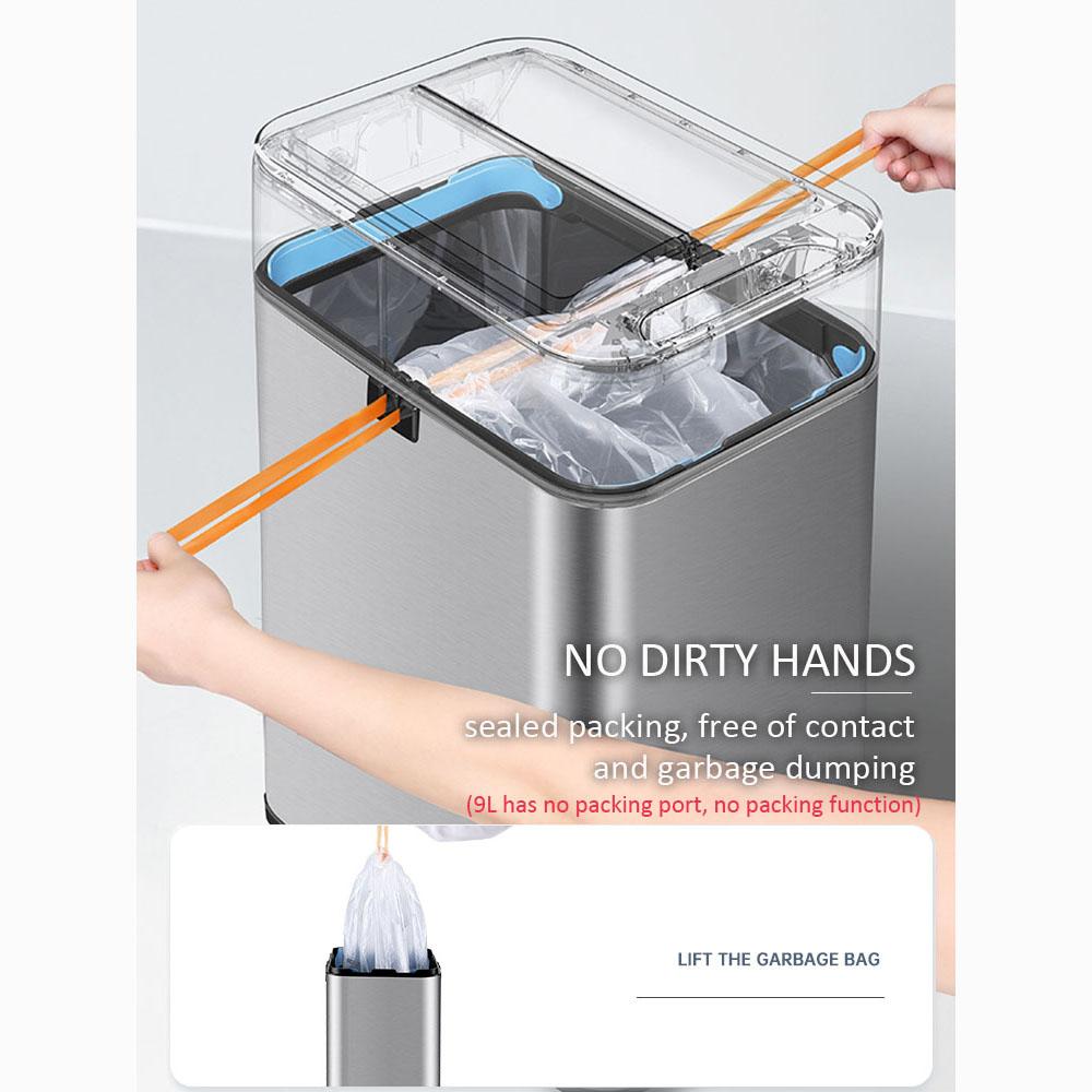 Smart Mülleimer Edelstahl Automatische Sensor Küche Mülltonne Große Kapazität Lebensmittel Abfall Körbe Badezimmer Papierkorb