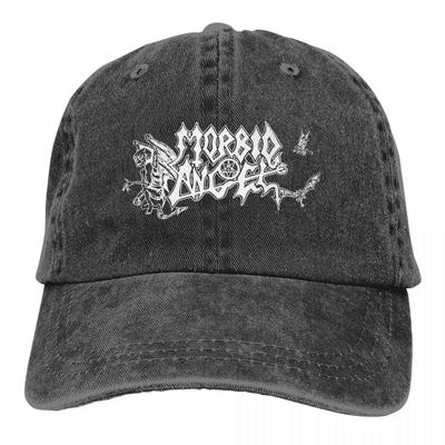 Morbid Angel Baseballkappe Vintage verwaschener Denim Musikband Snapback Kappe Unisex Outdoor Laufen Golf Geschenk Hüte Kappe