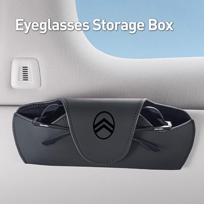 Leder Auto Brillenbox Sonnenbrillen Aufbewahrungs Halter Für Citroen C4 C3 C1 C2 Berlingo Celysee Cactus Picasso Aircross Saxo Grand