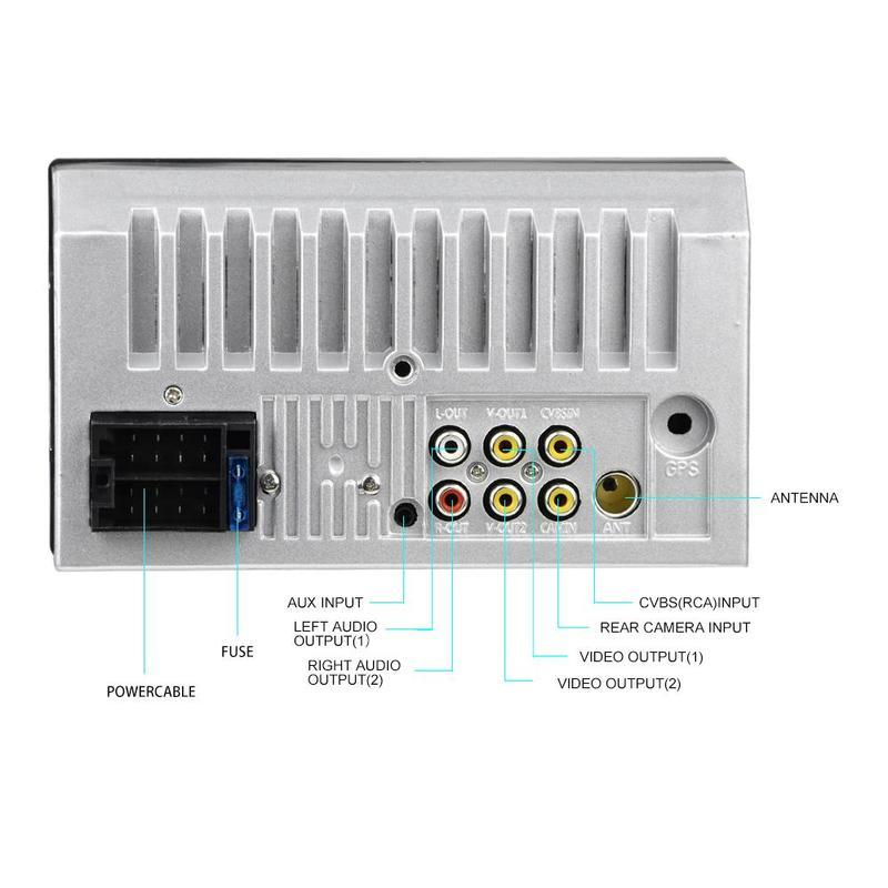 Autorádio 7" 2Din audio Stereo Bluetooth Zadní kamera Vestavěný systém DVR do auta