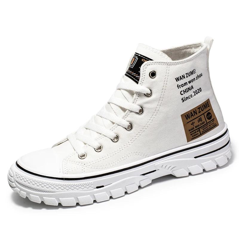 

Вулканизированная повседневная парусиновая платформа классические туфли женские мужские высокие кроссовки модные дышащие удобные спортивные корейские 44
