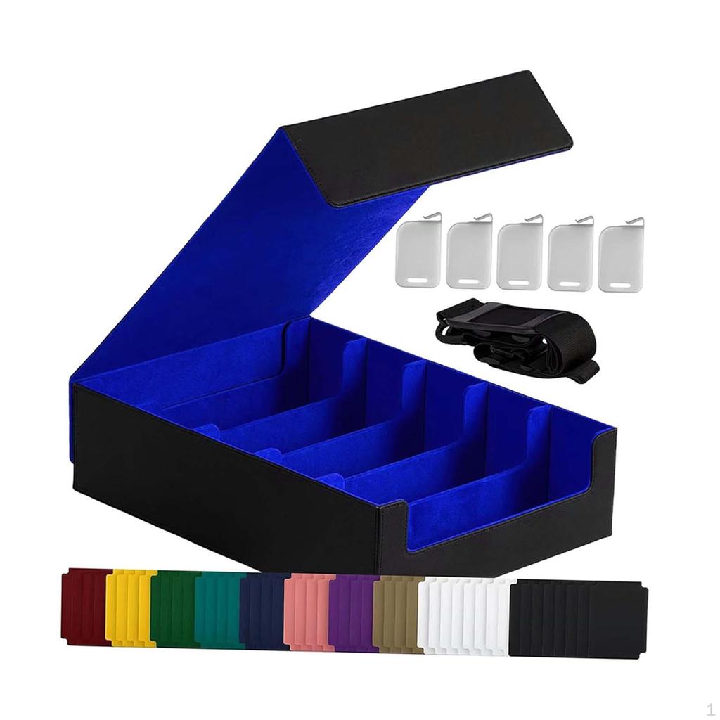 Card Deck Box Container 3800+ Capacity for Game Cards Large with 24 Dividers and 5