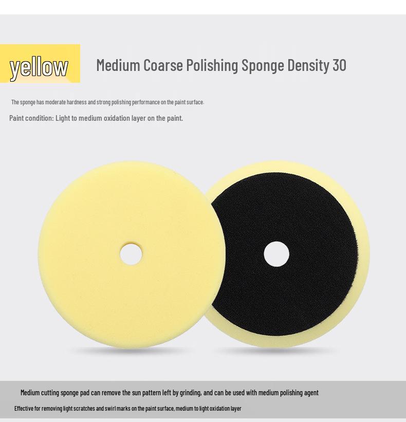 Pad do polerowania samochodu: Gąbka szlifierska 5" i 6" ze ściętą krawędzią do maszyn DA