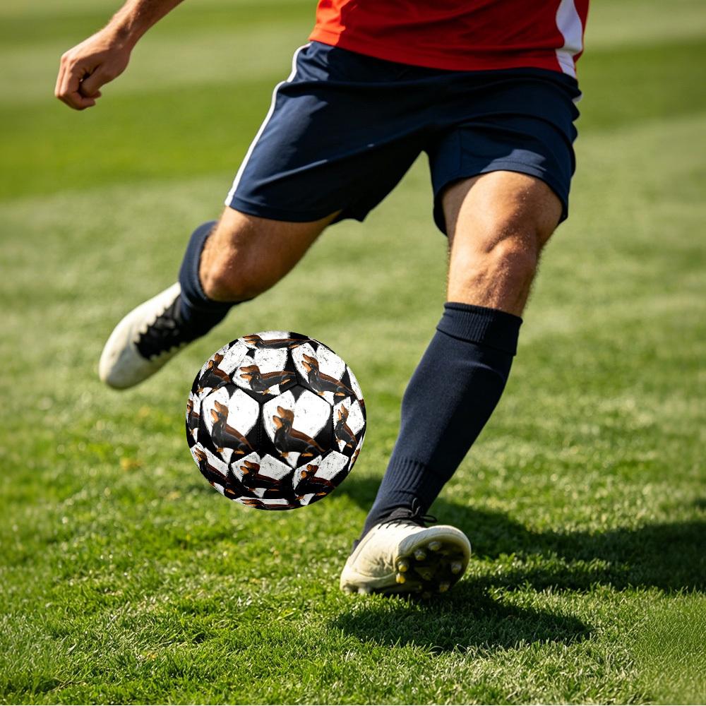 1pc Love Between Dogs Theme Soccer Ball Football, Size 5, Lightweight PVC, Outdoor Training Soccer Ball,Gift J6147
