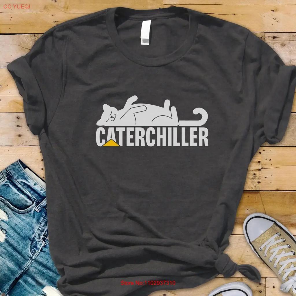 Funny Cat Lover T Shirt Chill Vibes Great For Owners With Relaxed Vintage Comfortable Streetwear Stretched Homme