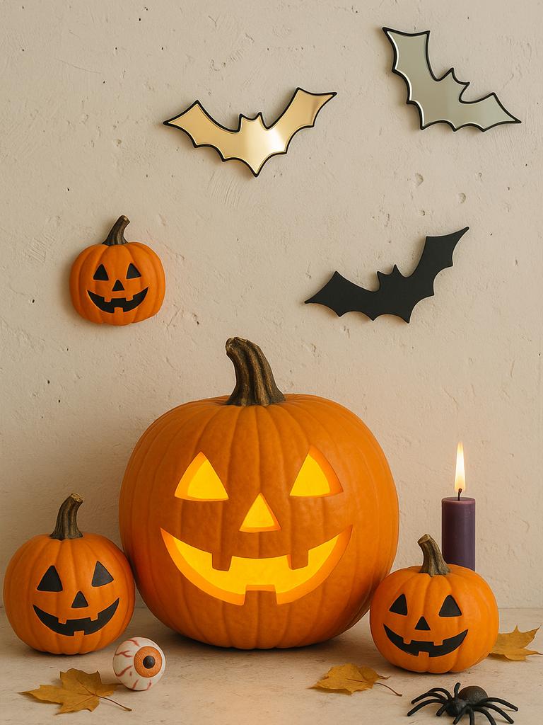 1pc Halloween Bat Wall Stickers Acrylic Hanging Mirror Decortive Gothic Wall Decorations for Home Bedroom Living Room Party Gift