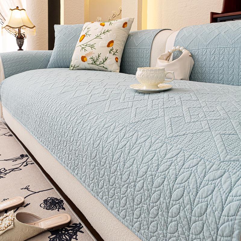 

Простая однотонная подушка для дивана Четыре сезона чистый хлопок ткань нескользящая хлопковая подушка для сиденья Универсальное современное диванное покрывало-полотенце 30 * 50cm pillow cover