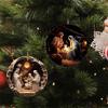 Elegant Acrylic Nativity Ornament Handmade Birth Hanging Ornament Accessory Enhancing Christmas Atmosphere