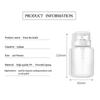 Manicure  Liquid 200mL Nail Polish Remover Pump Dispenser Container Clean Acetone  Empty Bottle