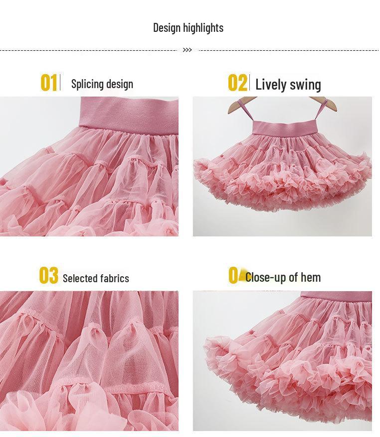 Girls' Autumn/Winter New Style Mesh Tutu Skirt