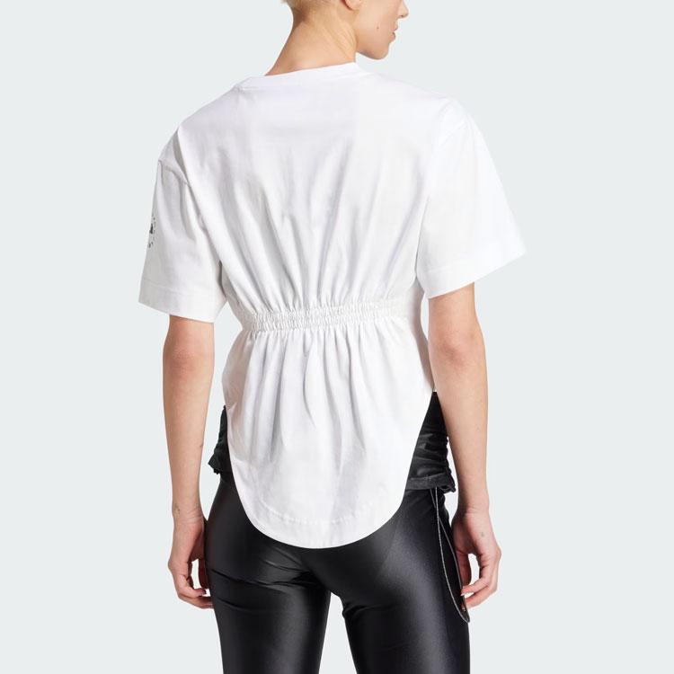 Adidas X Stella McCartney Sportswear T-shirt à ourlet incurvé Femme Hauts Blanc IT8271