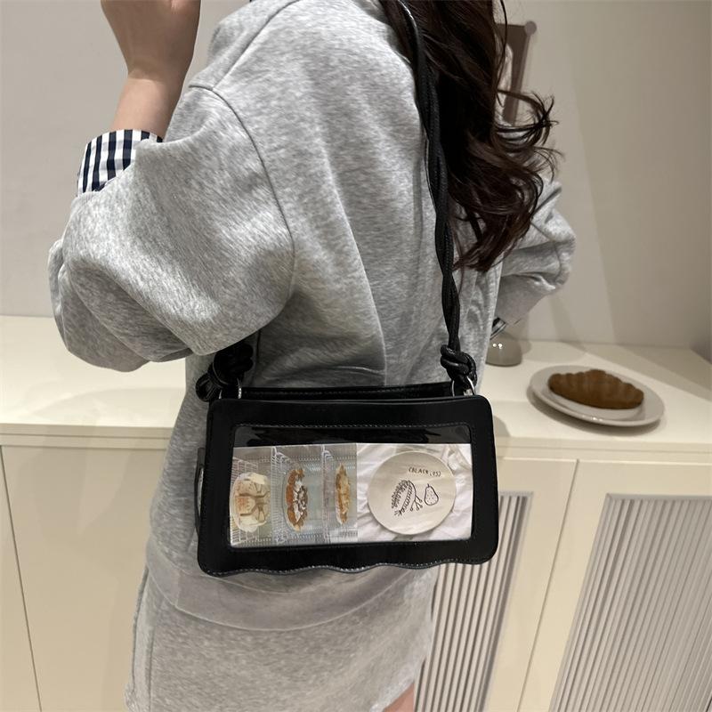 Small camera, small pain bag, crossbody shoulder bag, transparent two-dimensional small food allowance, daily commute, bar bag, casual backpack.